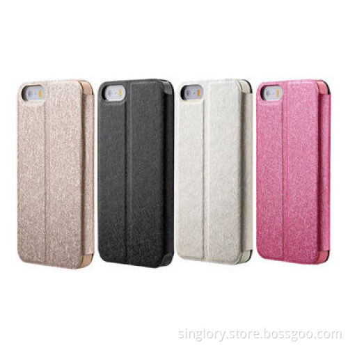 Electric Pressing Leather Cases for iPhone 5S, Various Color Options Available